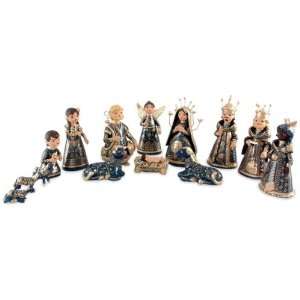  Ceramic nativity scene, Christmas Joy (black)