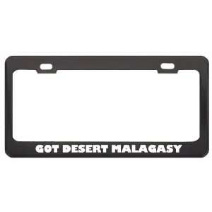 Got Desert Malagasy Rat? Animals Pets Black Metal License Plate Frame 