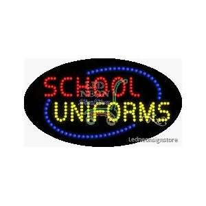 School Uniforms LED Business Sign 15 Tall x 27 Wide x 1 Deep