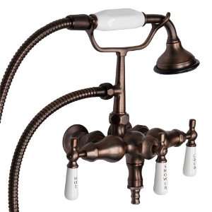  Woodrow Wall Mount Bathtub Faucet with Hand Shower 