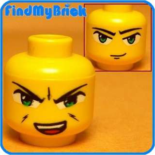 H056B Lego Head with Exo Force Ha Ya To Dual Sided Faces Pattern NEW 