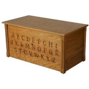  Oak Alphabet Wooden Toy Box by Dream Toy Box Toys & Games