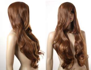 Anime Cosplay Long Brown Hair Wig Y33 Curls 32  
