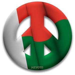  Peace Symbol Removable Vinyl Sticker of Madagascar Sticker 