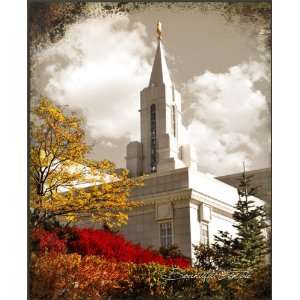  LDS Bountiful Temple 8 12x10 Plaque   Framed Legacy Art 