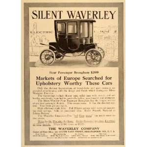  1911 Vintage Ad Waverley Electric 1912 Brougham Car 