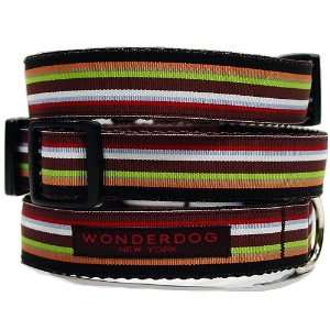  Wonderdog New York Derby Truffle Stripes Collar Pet 