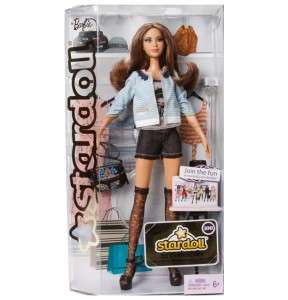 Barbie Mattel 2012 Stardoll BONJOUR BIZOU BRUNETTE w/ 100 Star Dollars 