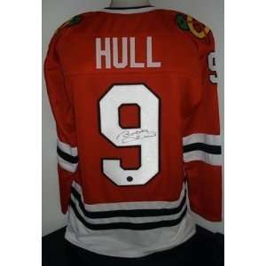  Bobby Hull Signed Uniform   Red   Autographed NHL Jerseys 