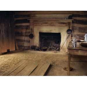  Interior of Slave Cabin Where Booker T. Washington was 