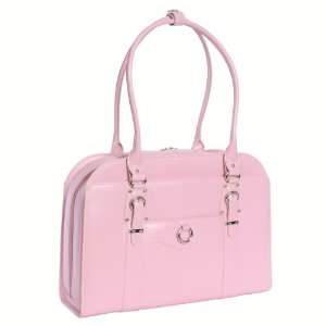    Hillside Pink Leather Laptop Bag for Women