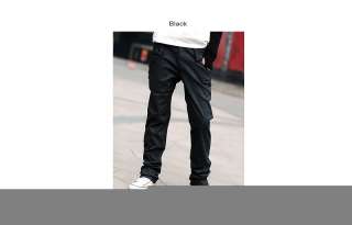 P21012 Mens Silm Fit Casual Trousers Fashion Straight Pants Simple 