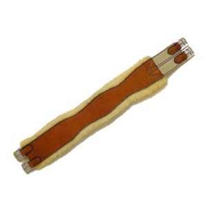 Leather Girth with Removable Fleece Chestnut Sports 