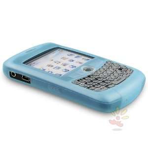  For Blackberry 8300 Skin Case , light Blue Cell Phones 