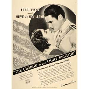  1936 Ad Warner Bros. Movie Charge Light Brigade E Flynn 