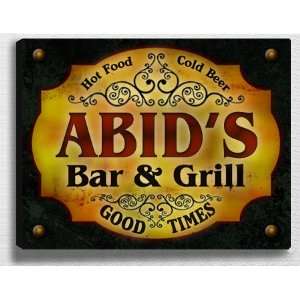  Abids Bar & Grill 14 x 11 Collectible Stretched 