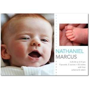  Boy Birth Announcements   Dotted Encounter Teal By Hello 