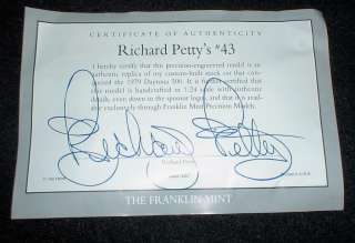 FRANKLIN MINT 1/24 SCALE 1979 DAYTONA 500 WINNER RICHARD PETTY #43 
