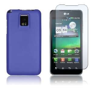 LG Optimus 2X P990 / G2X P999   Purple Rubberized Hard Plastic Skin 