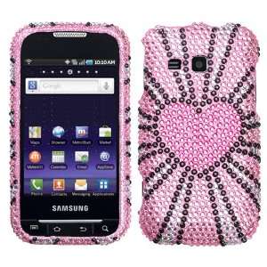 Fervor Heart Diamante Protector Cover for SAMSUNG R910 (Galaxy Indulge 