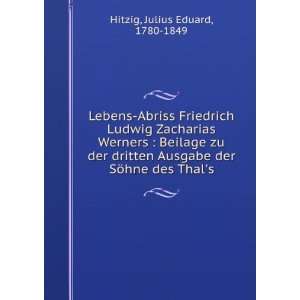  Lebens Abriss Friedrich Ludwig Zacharias Werners  Beilage 