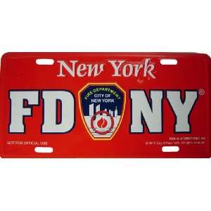  FDNY License Plate Officially Licensed by The New York 