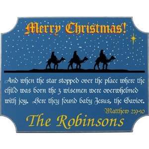  Personalized Merry Christmas Wise Men Sign