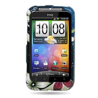 Hard Cover Floral Galaxy Snap on Faceplate Case For HTC Wildfire S 