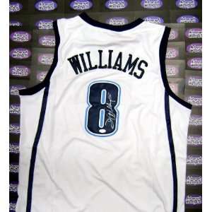  Deron Williams Signed Basketball   Jersey JSA White Jersey 