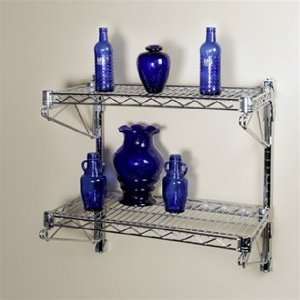   Wire Shelving Wall Mount Kit with two shelves