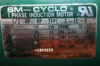 Sumitomo SM Cyclo 40930333 Induction Motor #2605  