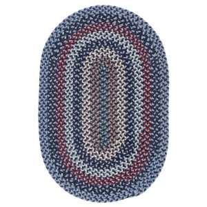 Colonial Mills Boston Common Braided Rug   Winter Blues, Blue Accents 
