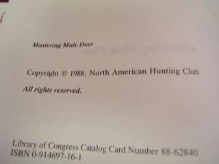Mastering Mule Deer 1988 North American Hunting Club  