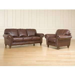    Bromley Collection Leather Sofa   Broyhill L497 3Q