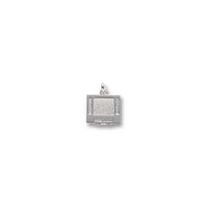  Flatscreen TV Charm in Sterling Silver Jewelry