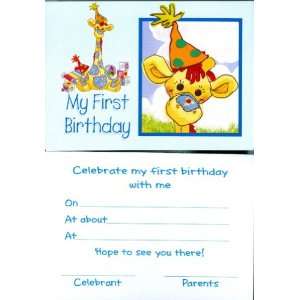 Little Suzys Suzys Zoo 6 Party Invitations My First Birthday Patches