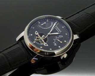 43mm Parnis black dial textured dial sea gull automatic movement mens 