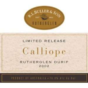  2002 R.L. Buller Son Calliope Vineyard Rutherglen Durif 
