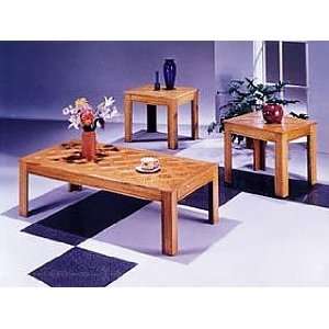 Acme Furniture Oak Finish Coffee End Table Set 3 piece 02168 set
