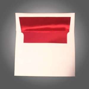  White A2 Red Foil Lined Envelope, 100 Envelopes