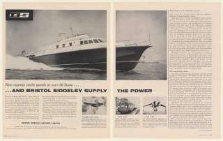   Niarchos Vosper Express Yacht Mercury Bristol Siddeley Engine 2P Ad