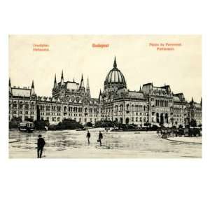 Parliament in Budapest, late 19th century early 20th century Stretched 
