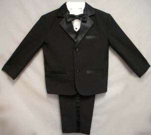 Infant Toddler Boys Black Tuxedo S M L XL 2T 3T 4T  