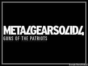 Metal Gear Solid 4 Logo Game Die Cut Decal Sticker (2x)  