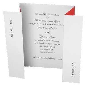  DIY Wedding Invitation Kit Tuxedo   White Red (50 Pack 