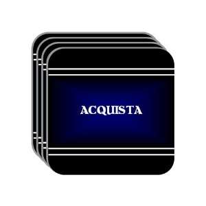 Personal Name Gift   ACQUISTA Set of 4 Mini Mousepad Coasters (black 