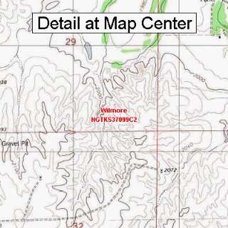  USGS Topographic Quadrangle Map   Wilmore, Kansas (Folded 