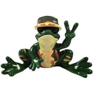  Westland Giftware Peace Frogs Ceramic Army Frog Figurine 