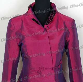 Handmade Chinese Jacket Blazer Purple S/Sz.4 6375  