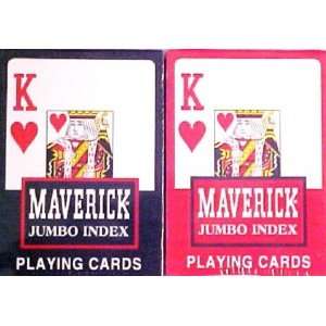  MAVERICK JUMBO PLAYING CARDS, 2 DECKS